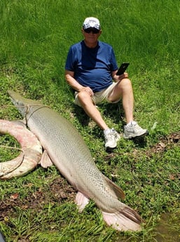 Alligator Gar fishing in Coldspring, Texas