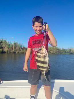 Sheepshead fishing in Port Arthur, Jefferson County