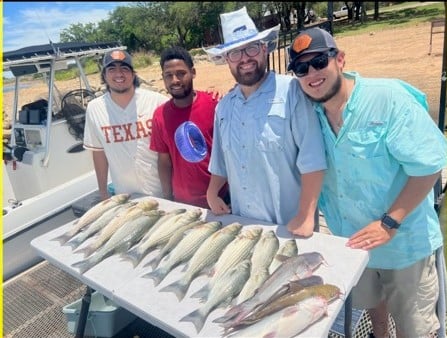 Blue Catfish, Striped Bass fishing in Burnet, Texas
