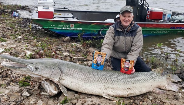 Alligator Gar fishing in Coldspring, Texas