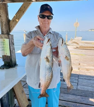 Speckled Trout / Spotted Seatrout fishing in Tiki Island, Texas