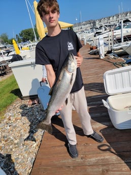 Fishing in New Buffalo, Michigan