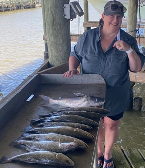 Speckled Trout / Spotted Seatrout, Hardhead Catfish fishing in San Leon, Texas
