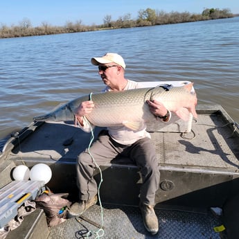 Alligator Gar fishing in Coldspring, Texas