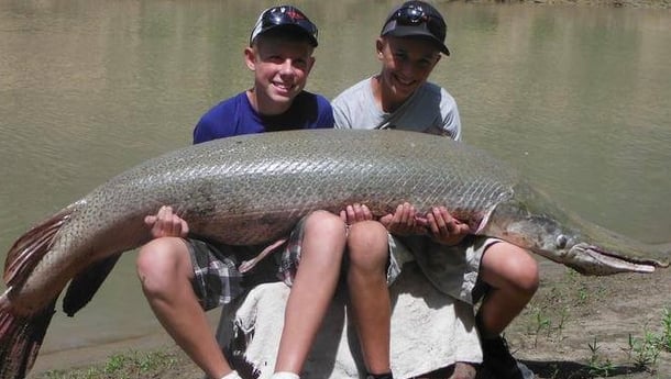 Alligator Gar fishing in Corsicana, Texas