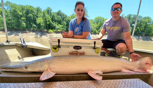 Alligator Gar fishing in Corsicana, Texas
