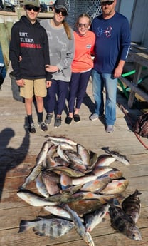 Black Drum, Redfish, Sheepshead, Speckled Trout / Spotted Seatrout Fishing in Port O&#039;Connor, Texas