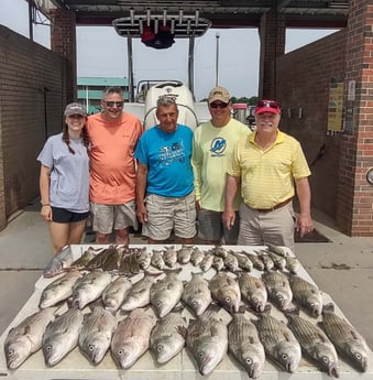 Striped Bass fishing in Runaway Bay, Texas