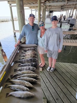 Black Drum, Speckled Trout / Spotted Seatrout fishing in San Leon, Texas