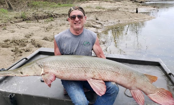 Alligator Gar fishing in Coldspring, Texas