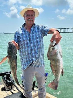 Black Drum Fishing in Port Isabel, Texas