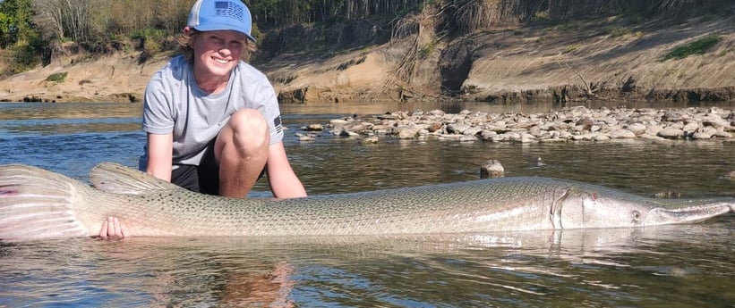 Alligator Gar fishing in Corsicana, Texas