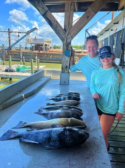 Black Drum, Redfish, Sheepshead, Weakfish Fishing in Galveston, Texas