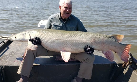 Alligator Gar fishing in Coldspring, Texas