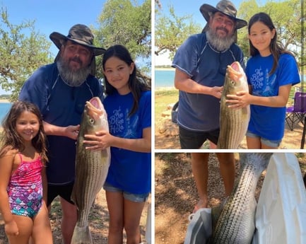 Striped Bass fishing in Burnet, Texas