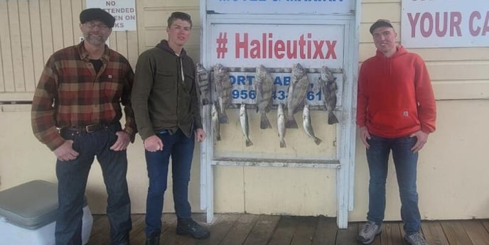Black Drum, Speckled Trout / Spotted Seatrout Fishing in Port Isabel, Texas