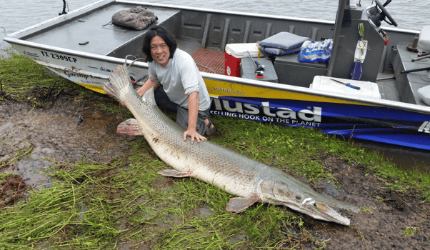 Boat photo for World Record Alligator Gar