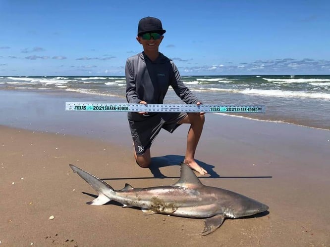 Evening Surf Fishing For Sharks In Corpus Christi