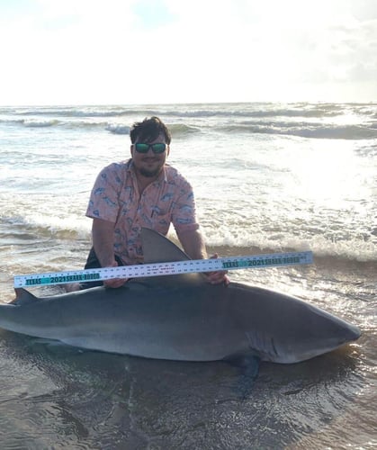 Evening Surf Fishing For Sharks In Corpus Christi