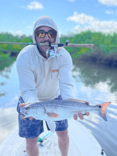 Hunting Redfish In The Shallows In Oak Hill