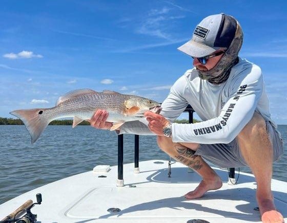 Hunting Redfish In The Shallows In Oak Hill