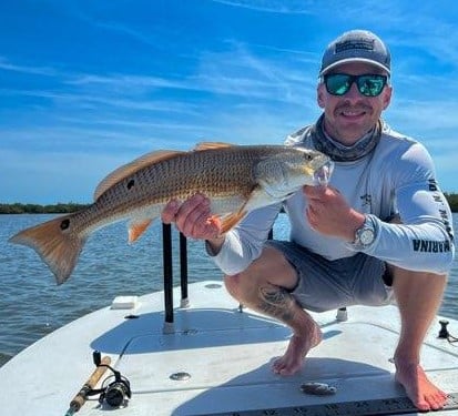 Hunting Redfish In The Shallows In Oak Hill