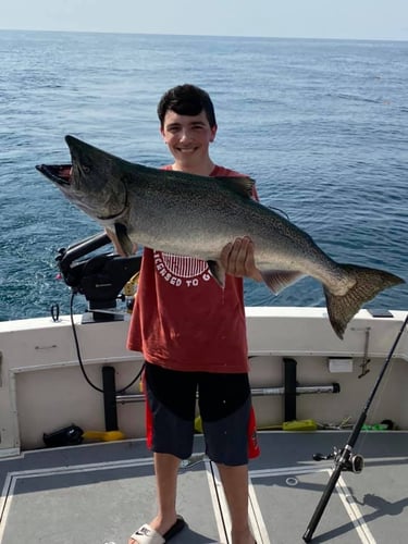 Epic Salmon and Trout on Lake Michigan - 30' Baha Cruiser