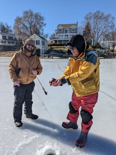 Fox Chain O' Lakes Ice Fishing In Channel Lake