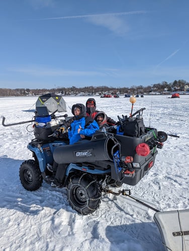 Fox Chain O' Lakes Ice Fishing In Channel Lake