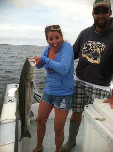 Early Season Striper 33’ Grady White In Chatham