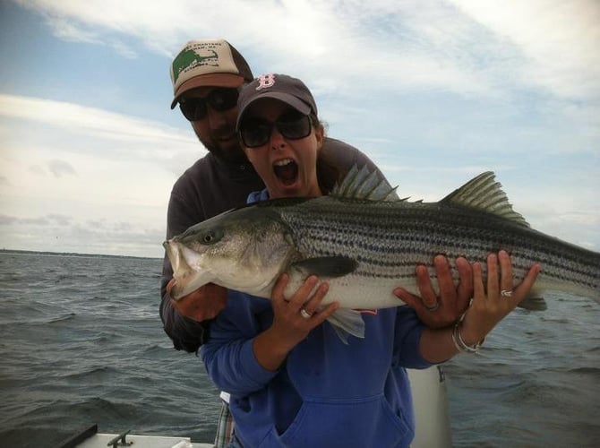 Early Season Striper 33’ Grady White In Chatham