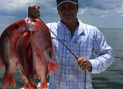 Beach Front Fishing In Galveston, Texas In Galveston