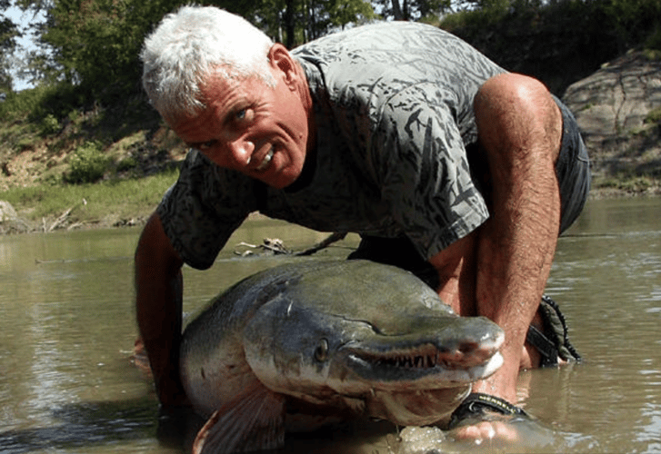 Garzilla Gar Fishing Near Palestine in Palestine