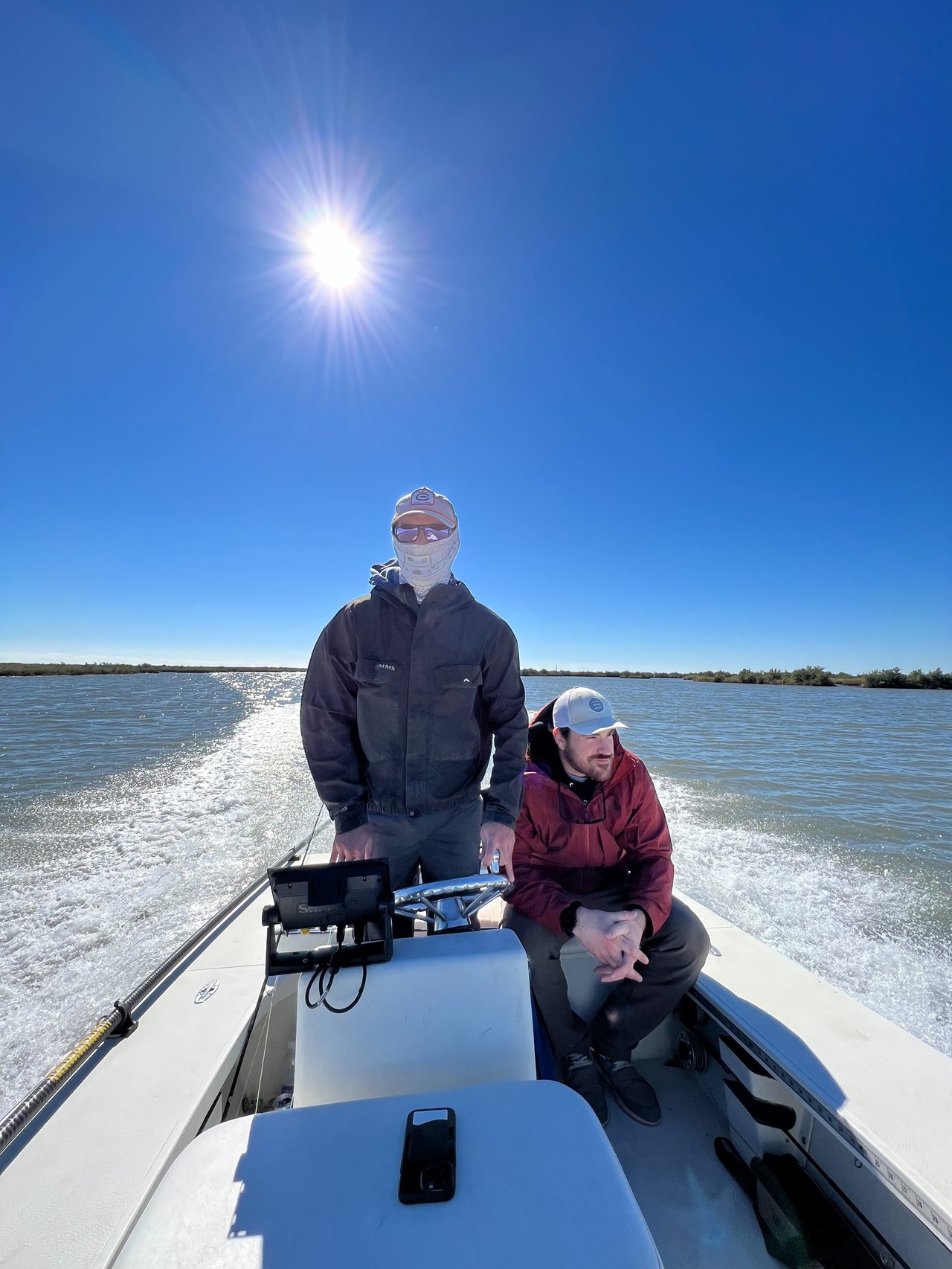 cruising on a skiff