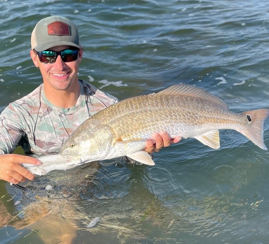 Redfish caught while wade fishing in Port Isabel