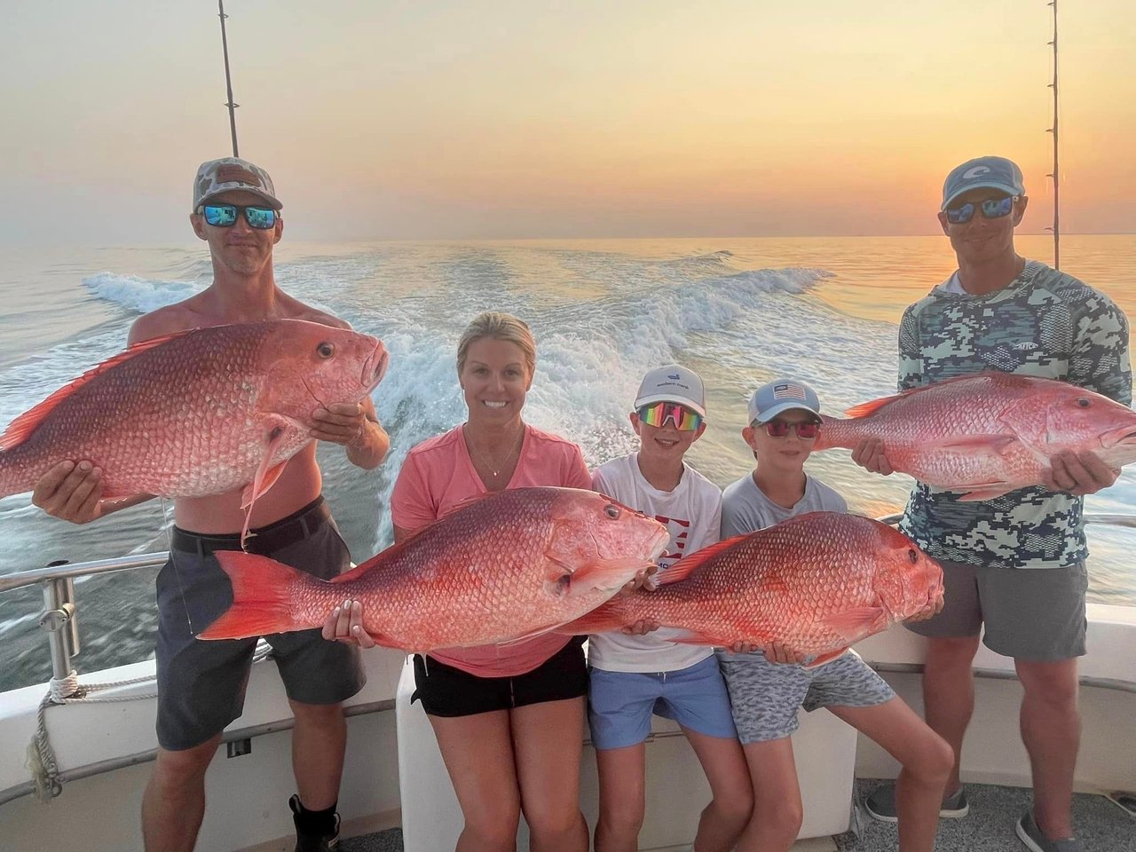Red Snappers Caught Near Orange Beach AL