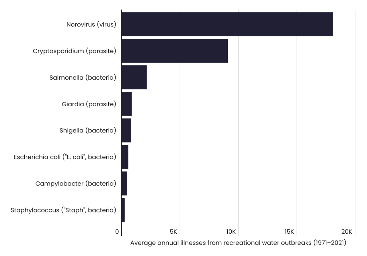 Chart of Top Causes of Recreational Waterborne Disease