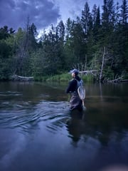 Fishing in Harrietta, Michigan