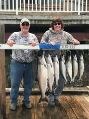 Chinook Salmon Fishing in Manistee, Michigan