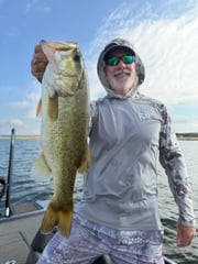 Fishing in Canyon Lake, Texas
