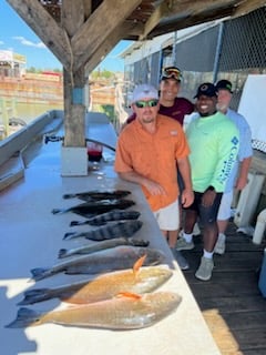 Black Drum, Flounder, Redfish, Sheepshead Fishing in Galveston, Texas