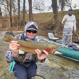 Trophy Rainbow Trout drift boat fly fishing trips