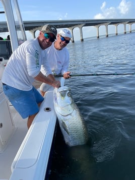 Family shark fishing 
