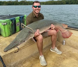 Alligator Gar Fishing in Huntsville, Texas