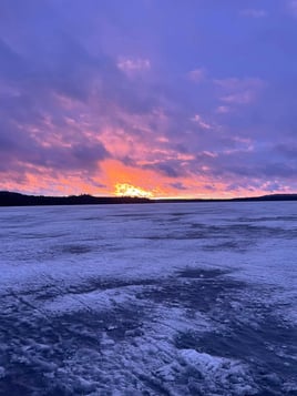 Ice Fishing In North Woods