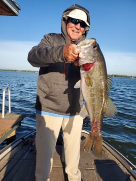 Largemouth bass fishing