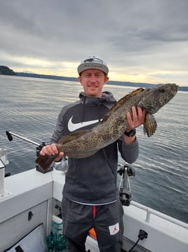 Salmon fishing on beautiful Puget Sound near Seattle