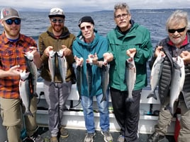Salmon fishing on beautiful Puget Sound near Seattle