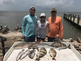 Black Drum, Redfish, Sheepshead, Speckled Trout Fishing in Texas City, Texas