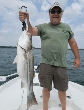 Striped Bass Fishing in New Woodville, Oklahoma